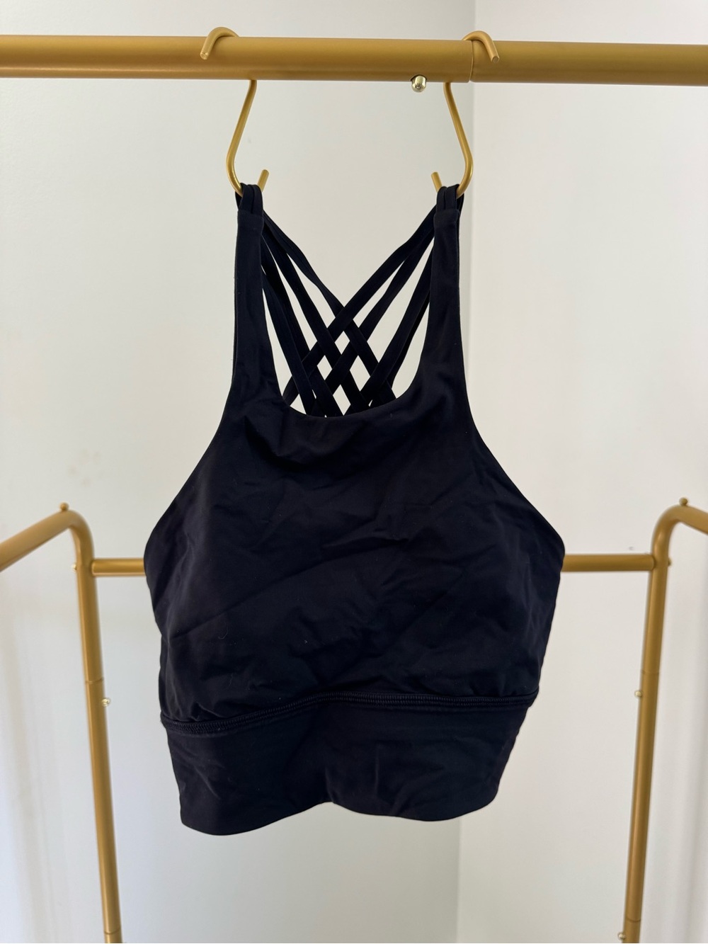 lululemon athletica Black Crisscross Back Sports Bra